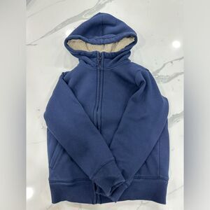 Uniqlo Fur Lined Zip Jacket, Blue, Boys or Girls, Kids, Size 9-10, Warm